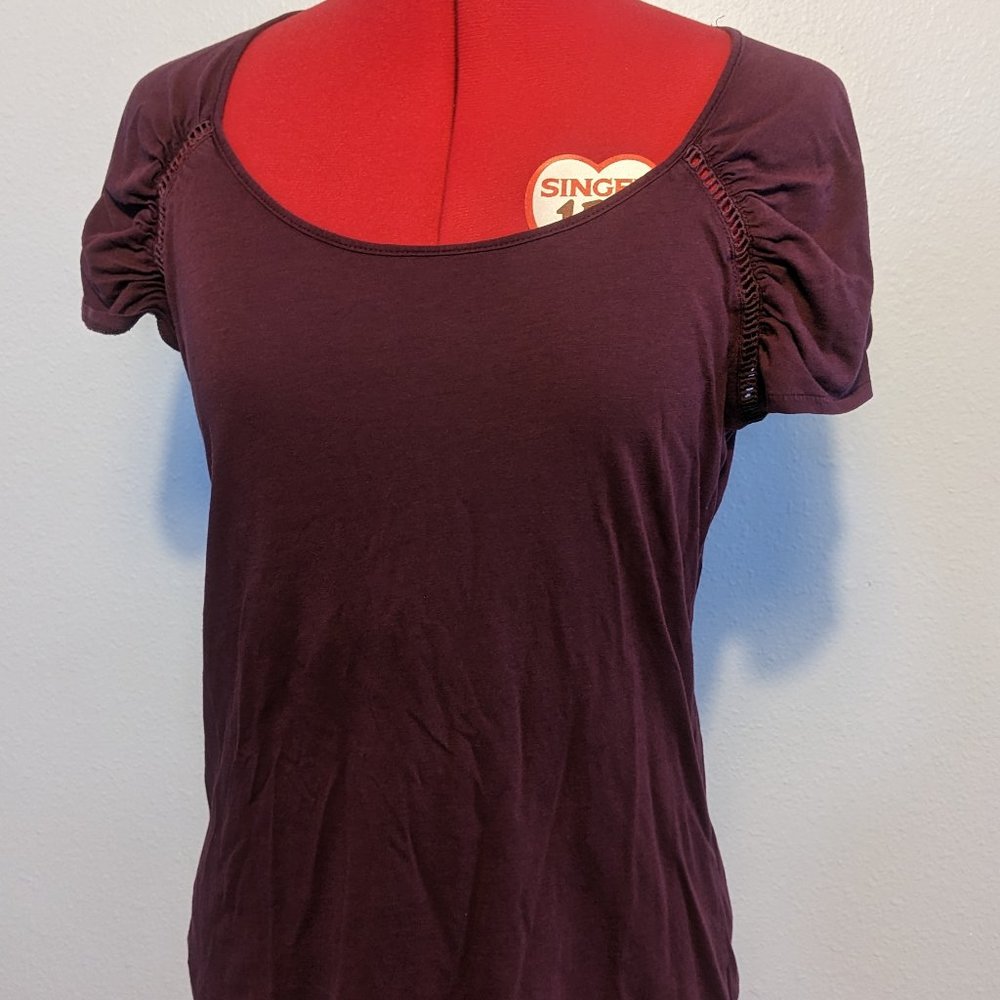 Calvin Klein burgundy blouse Women's Size Large
